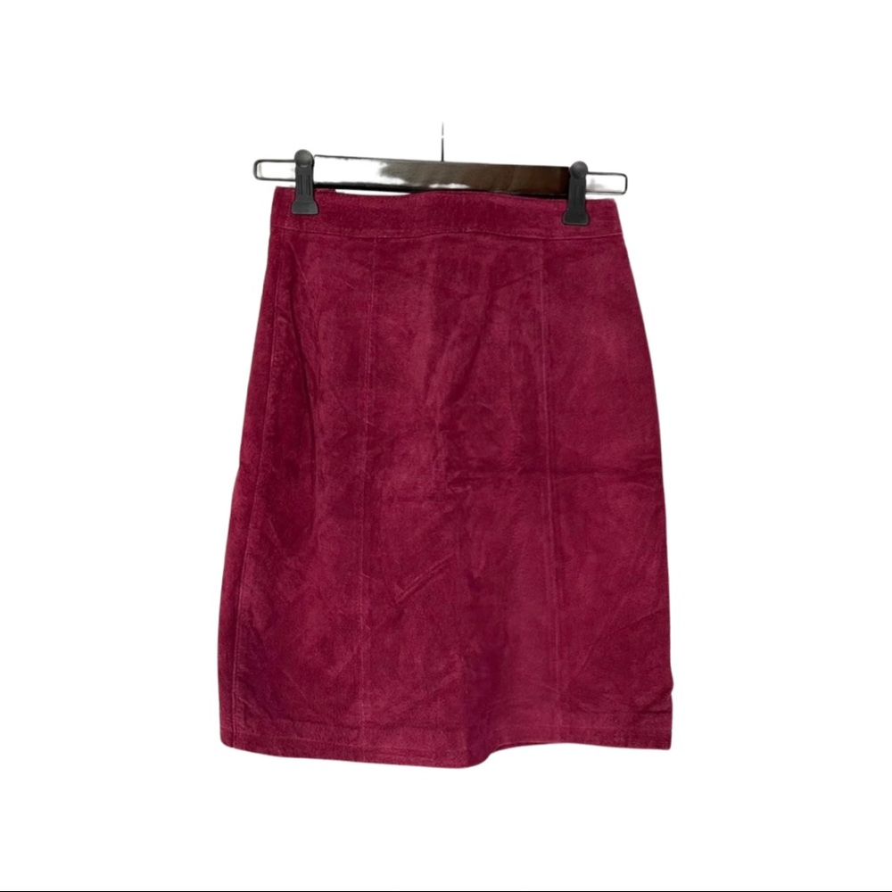 Vintage Real Suede burgundy skirt